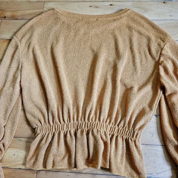 Zara Mustard Yellow Knit Blouse - Picture 12 of 13